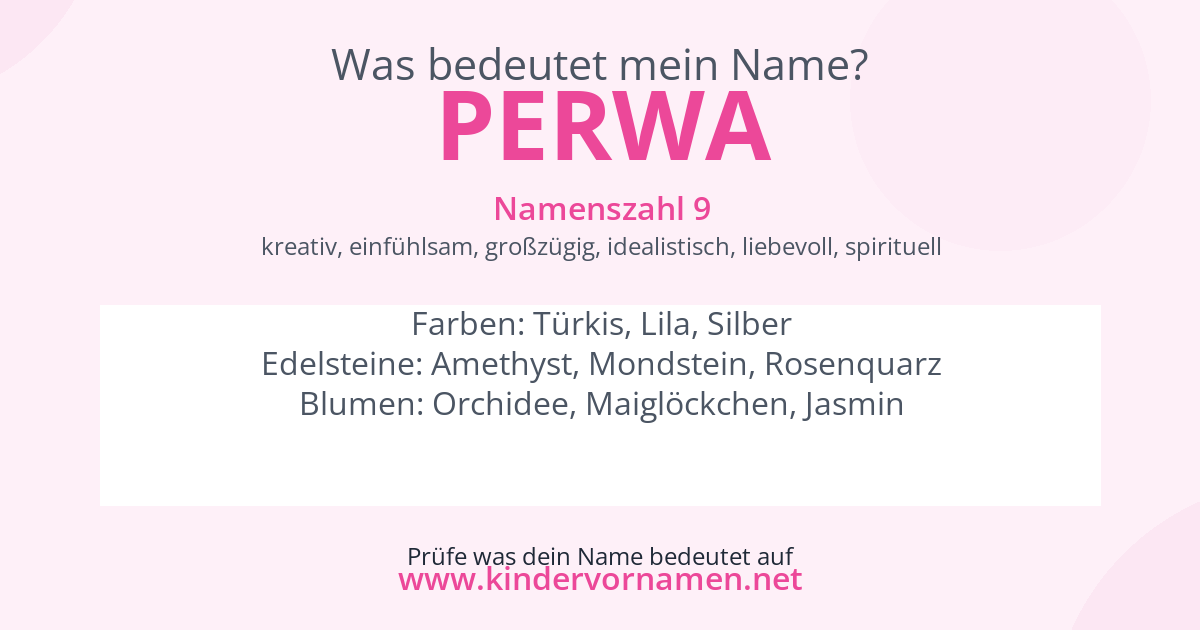 Was bedeutet der Name Perwa?