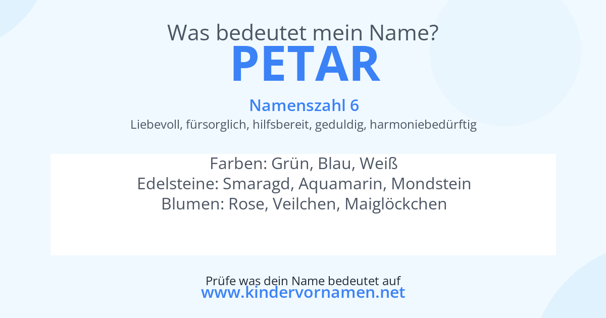Was bedeutet der Name Petar?