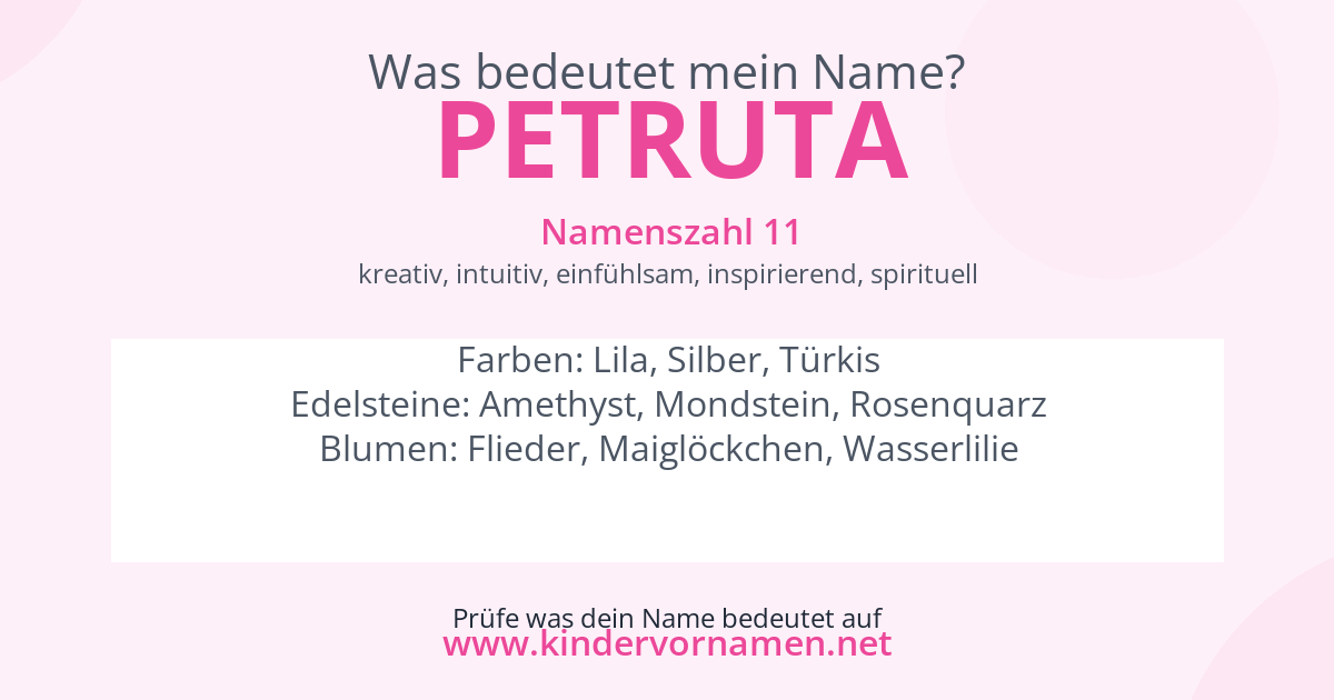 Was bedeutet der Name Petruta?