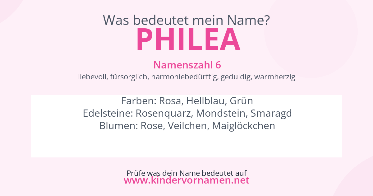Was bedeutet der Name Philea?