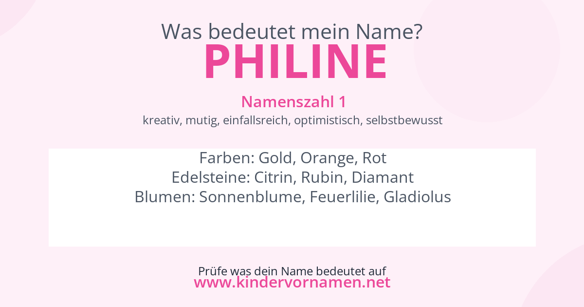 Was bedeutet der Name Philine?