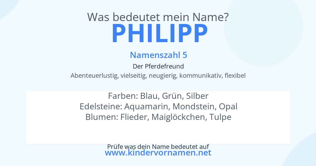 Was bedeutet der Name Philipp?