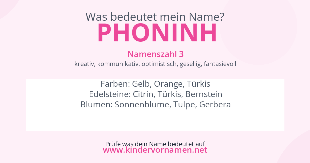 Was bedeutet der Name Phoninh?