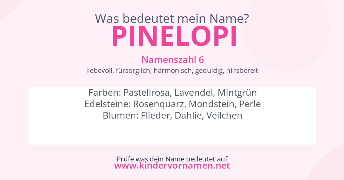 Was bedeutet der Name Pinelopi?