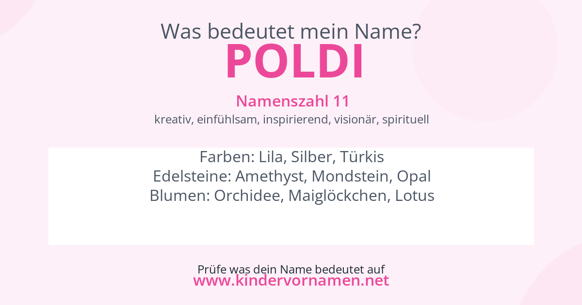 Was bedeutet der Name Poldi?
