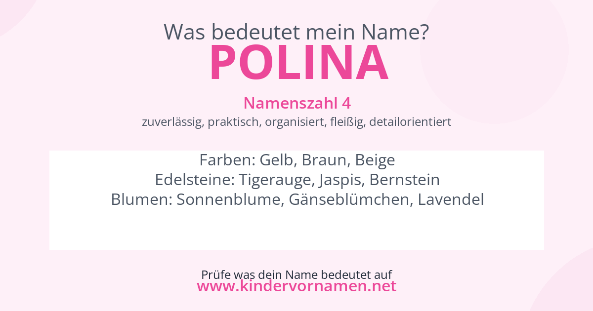 Was bedeutet der Name Polina?
