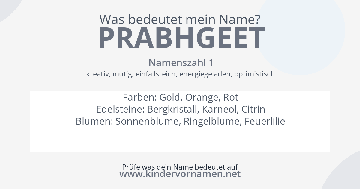 Was bedeutet der Name Prabhgeet?
