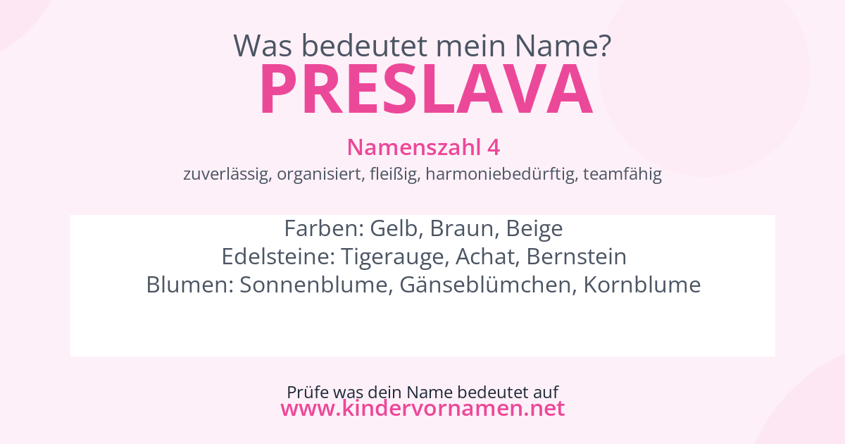 Was bedeutet der Name Preslava?
