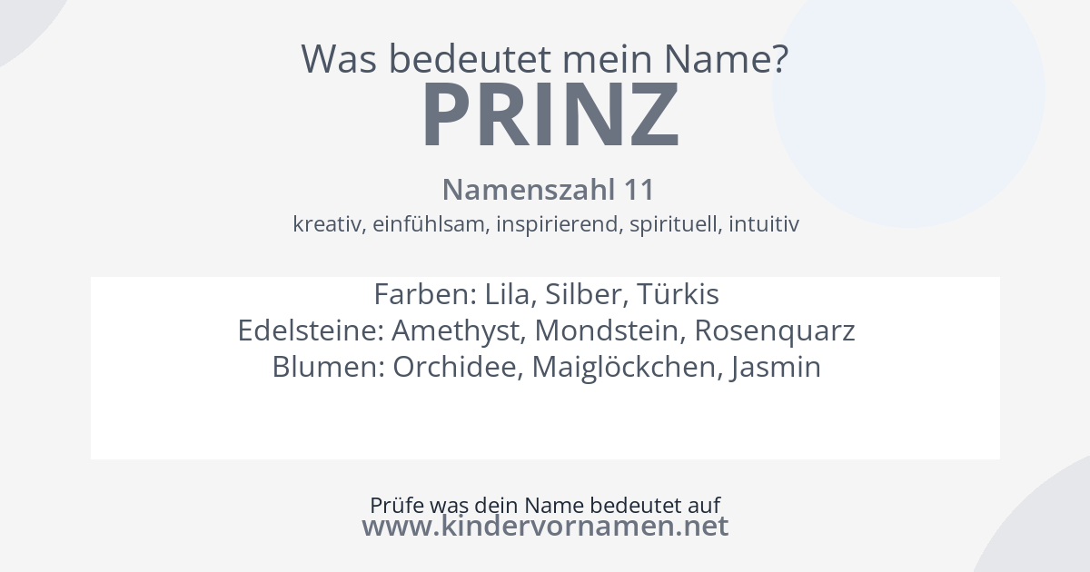 Was bedeutet der Name Prinz?