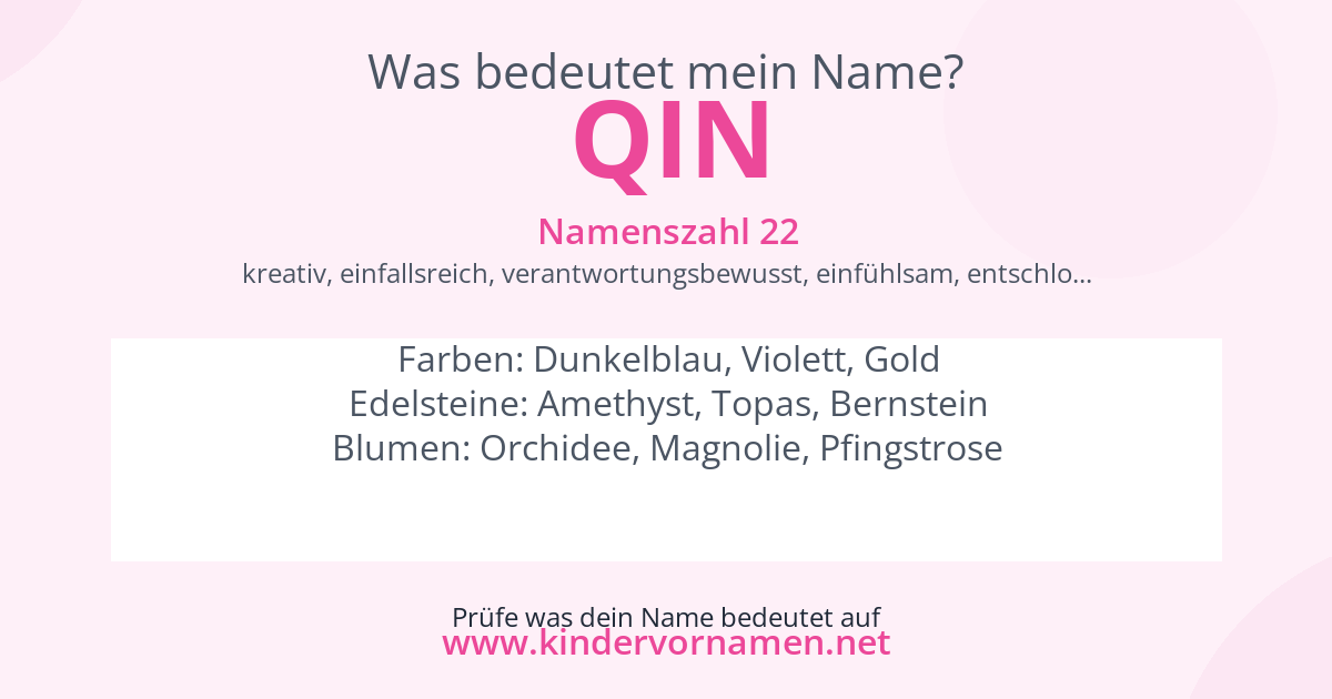 Was bedeutet der Name Qin?
