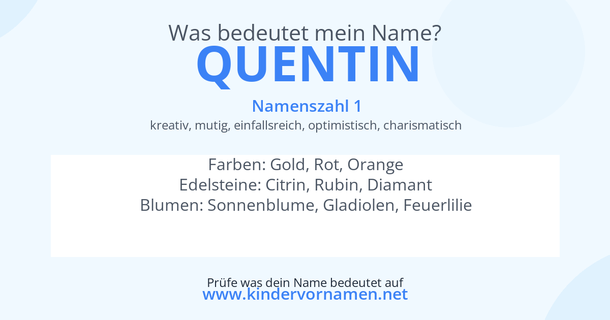 Was bedeutet der Name Quentin?