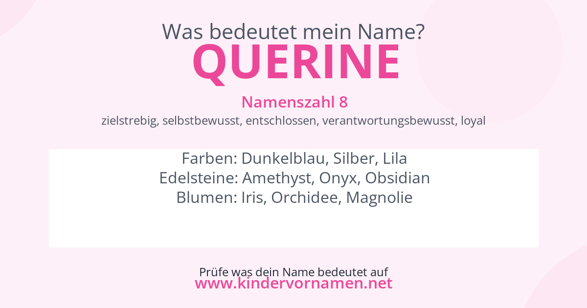 Was bedeutet der Name Querine?