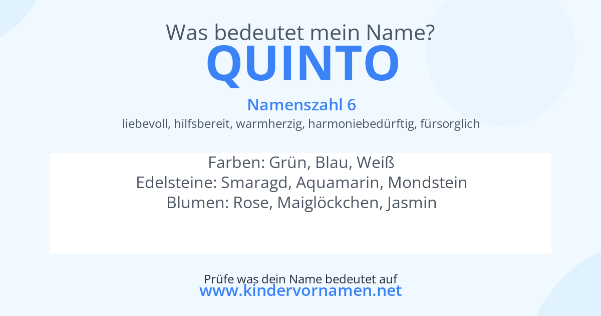Was bedeutet der Name Quinto?