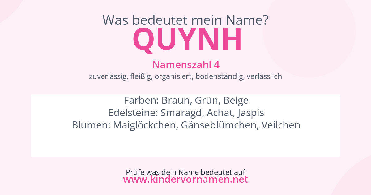 Was bedeutet der Name Quynh?