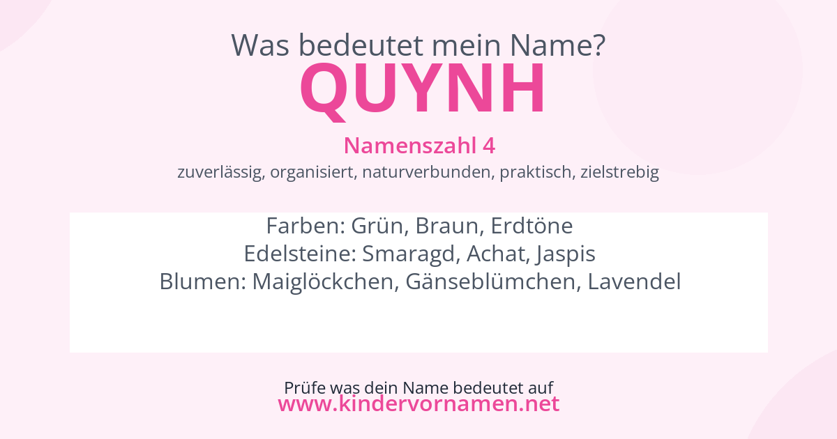 Was bedeutet der Name Quynh?
