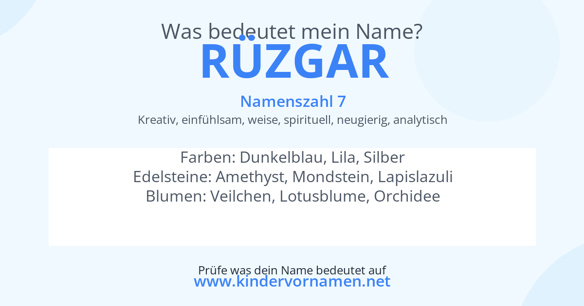 Was bedeutet der Name Rüzgar?