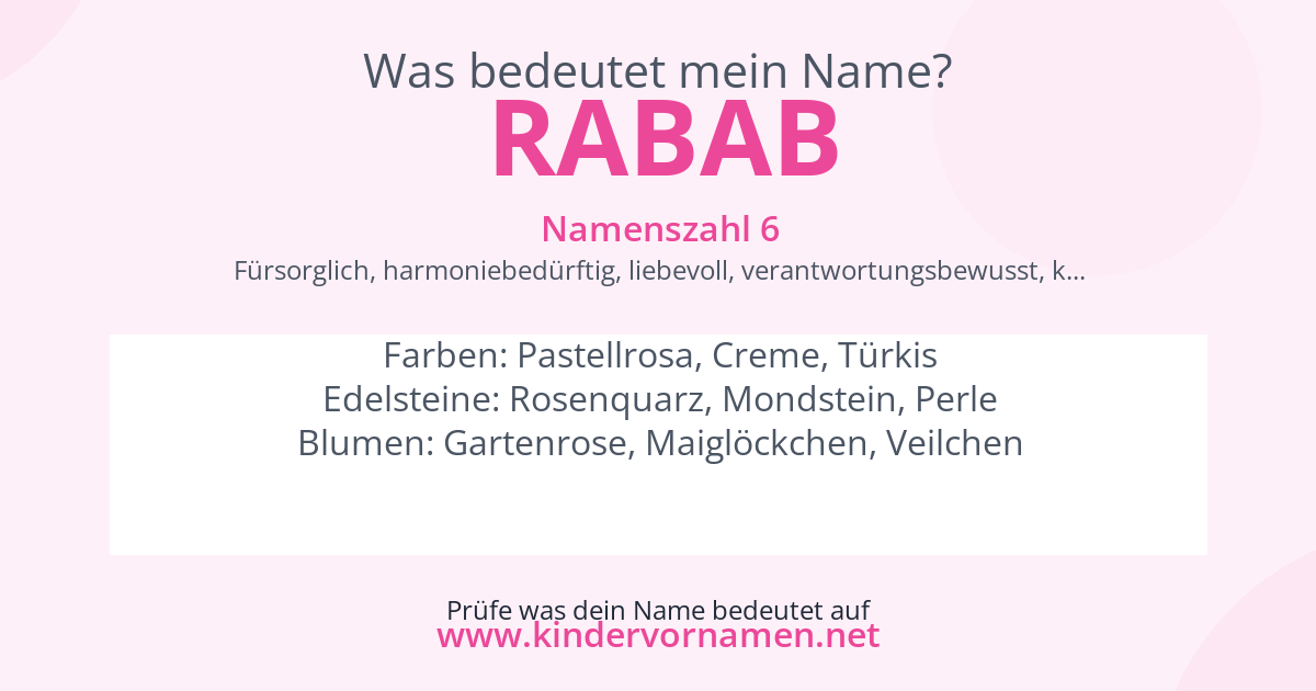 Was bedeutet der Name Rabab?