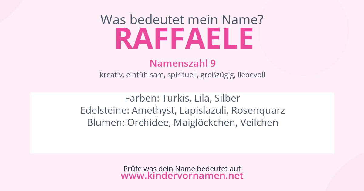 Was bedeutet der Name Raffaele?