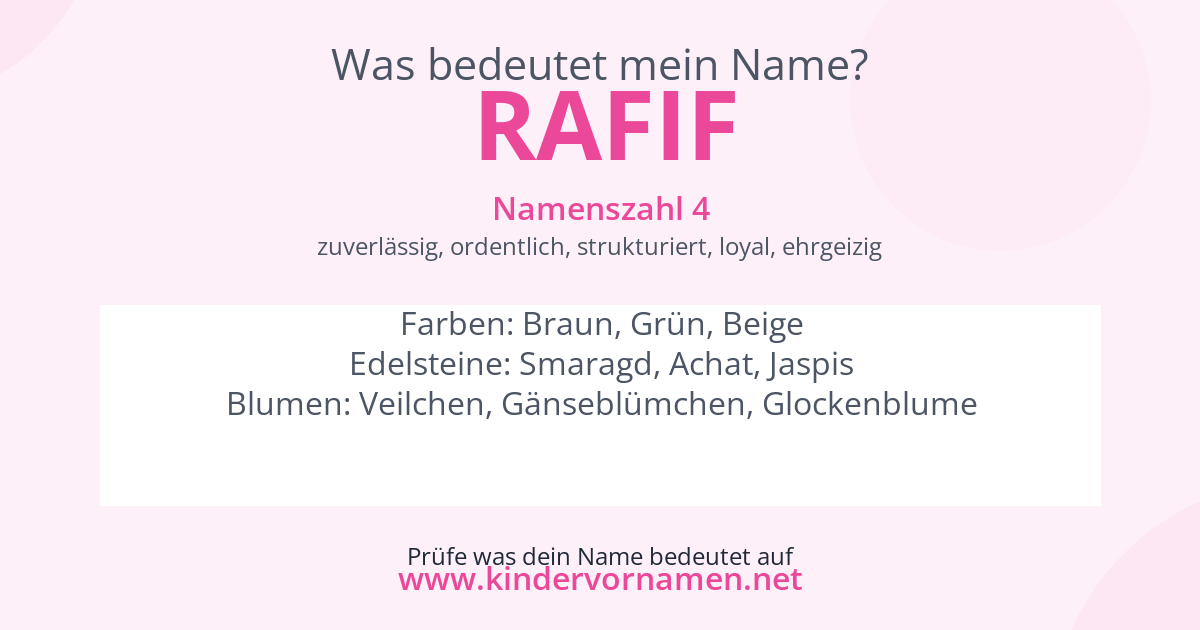 Was bedeutet der Name Rafif?