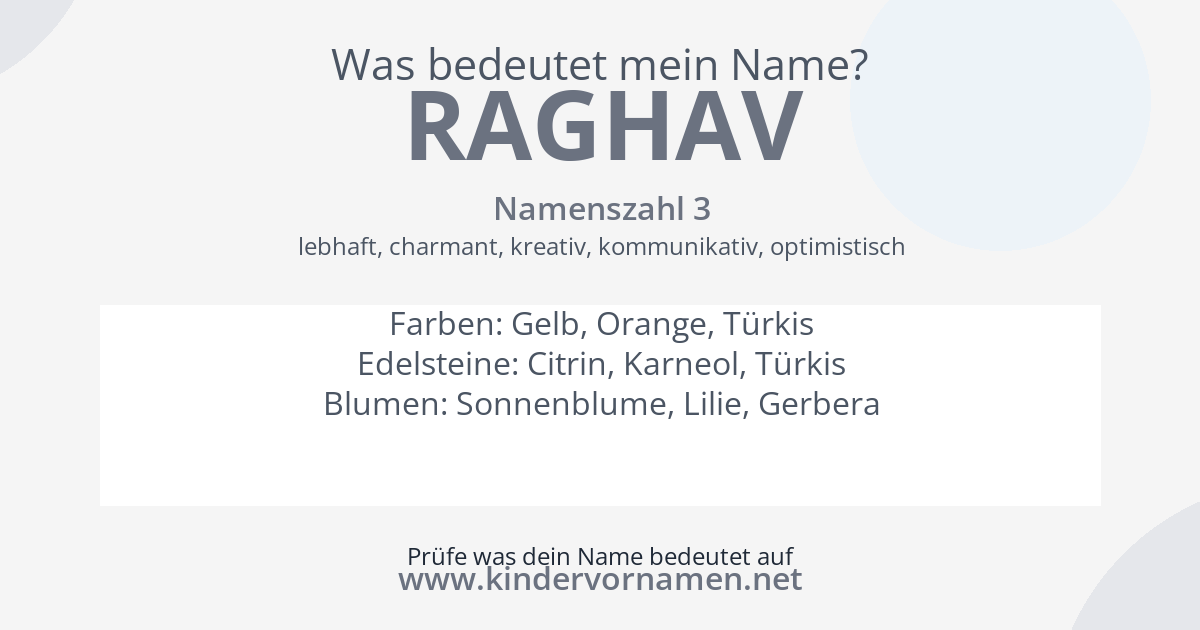 Was bedeutet der Name Raghav?