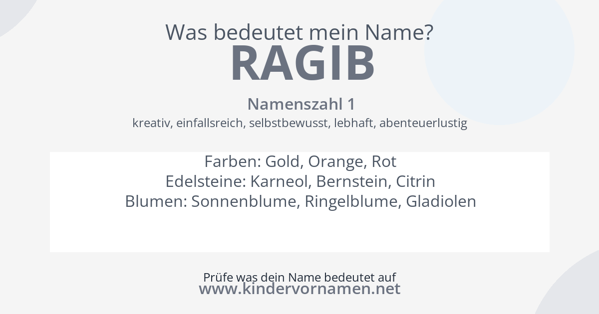 Was bedeutet der Name Ragib?