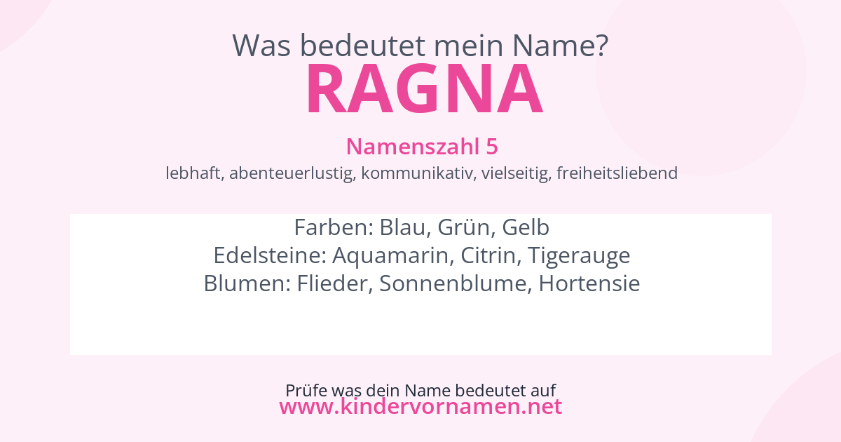 Was bedeutet der Name Ragna?