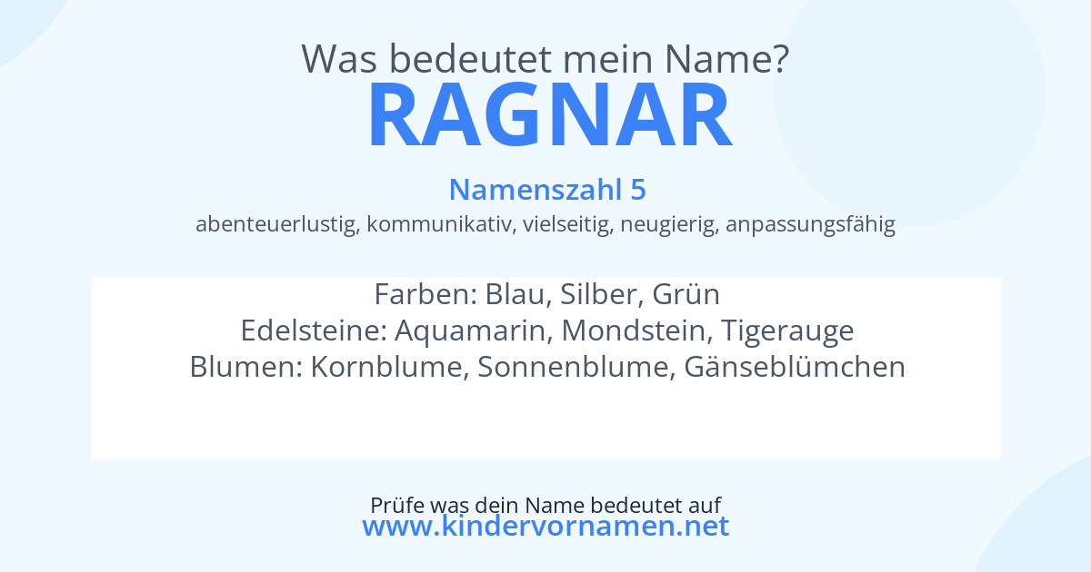 Was bedeutet der Name Ragnar?