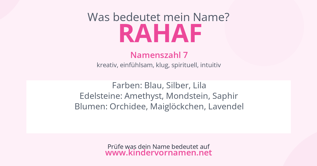 Was bedeutet der Name Rahaf?