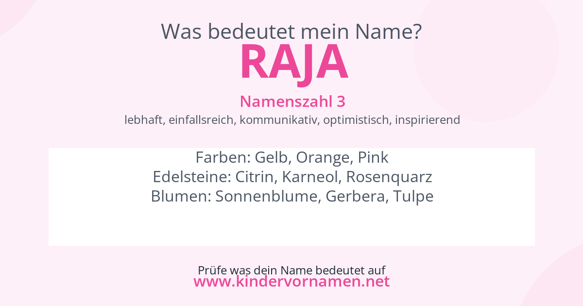 Was bedeutet der Name Raja?