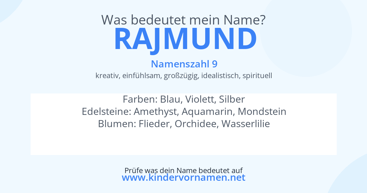 Was bedeutet der Name Rajmund?