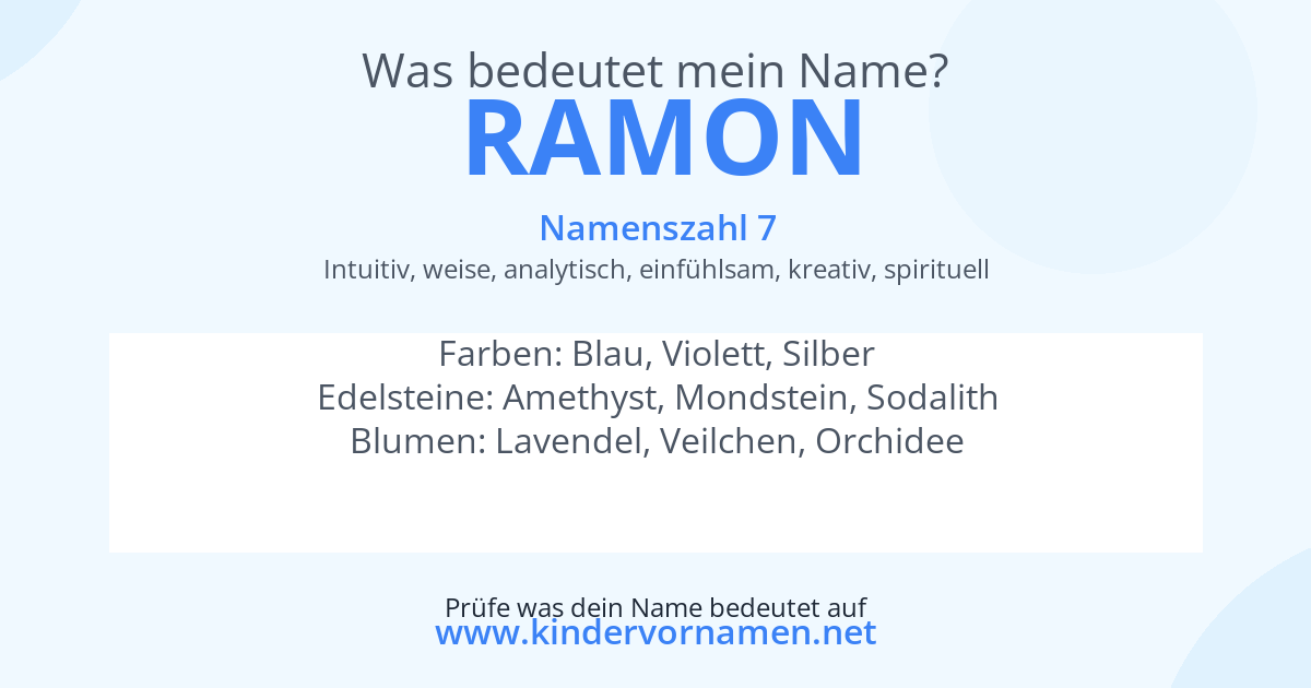 Was bedeutet der Name Ramon?