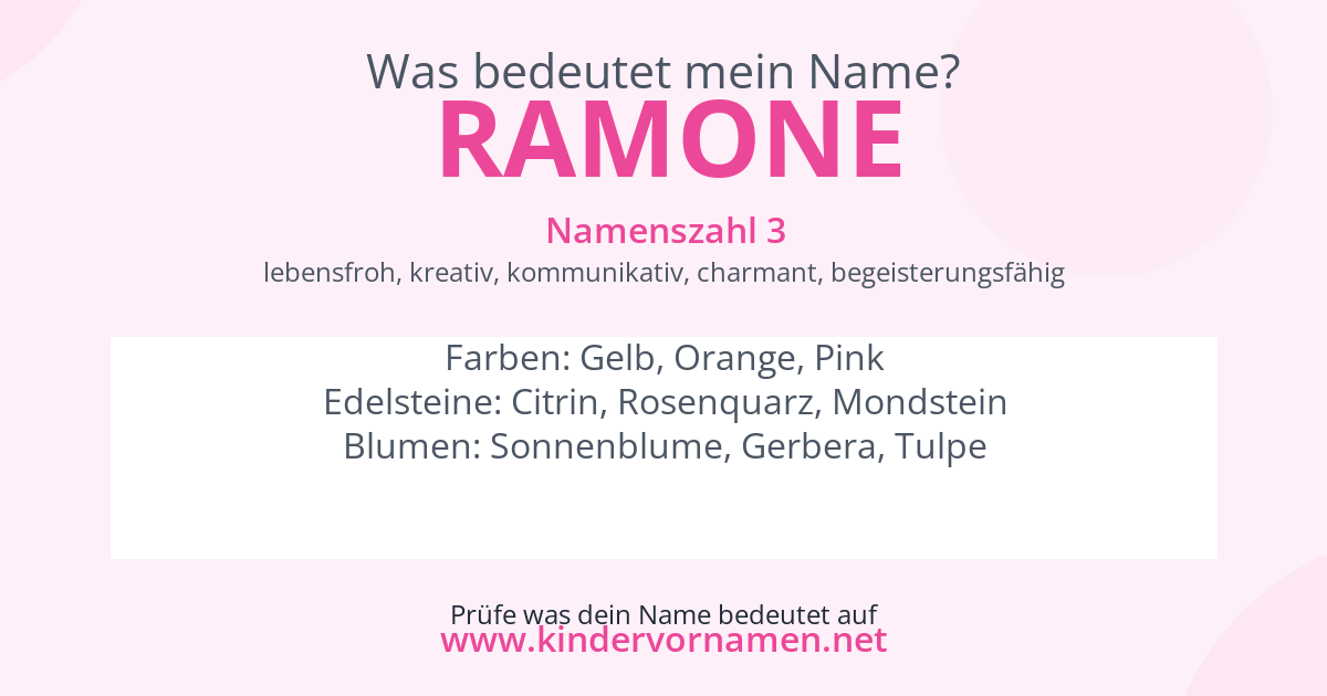 Was bedeutet der Name Ramone?