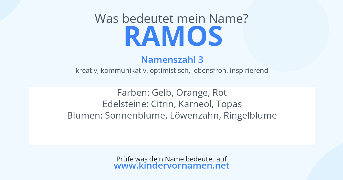 Was bedeutet der Name Ramos?