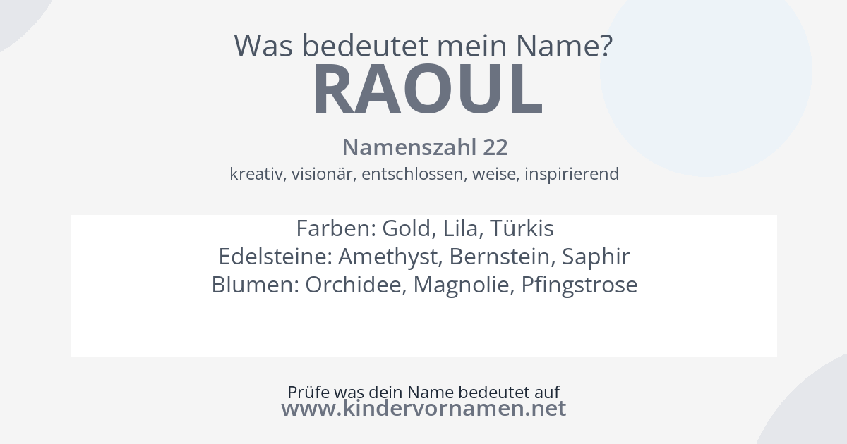 Was bedeutet der Name Raoul?