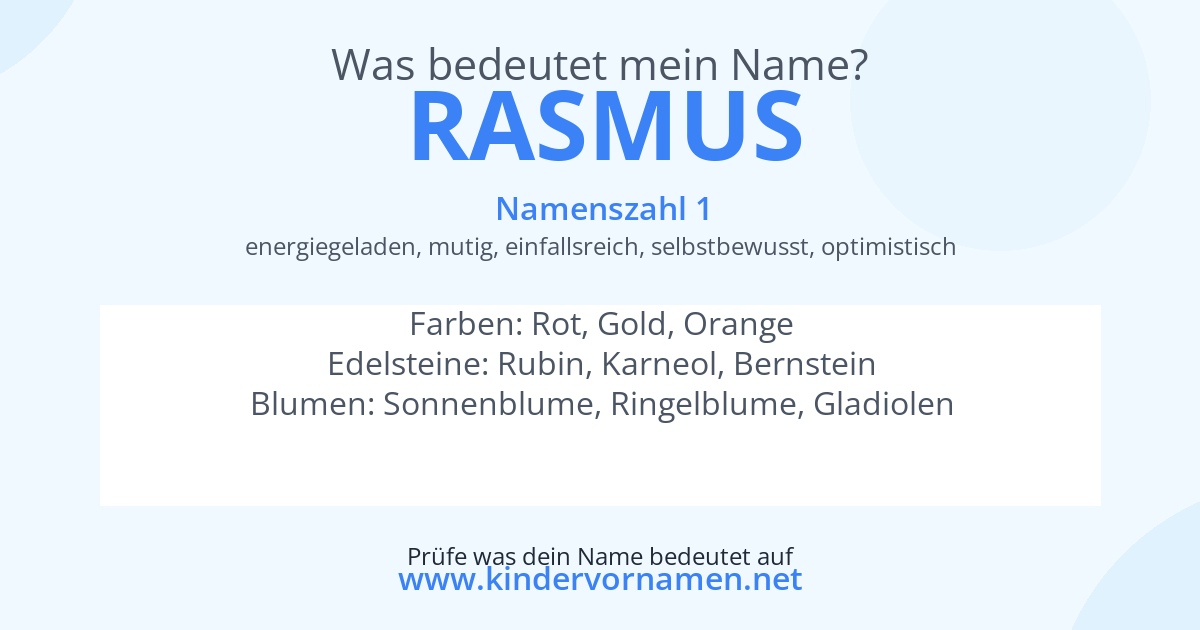 Was bedeutet der Name Rasmus?