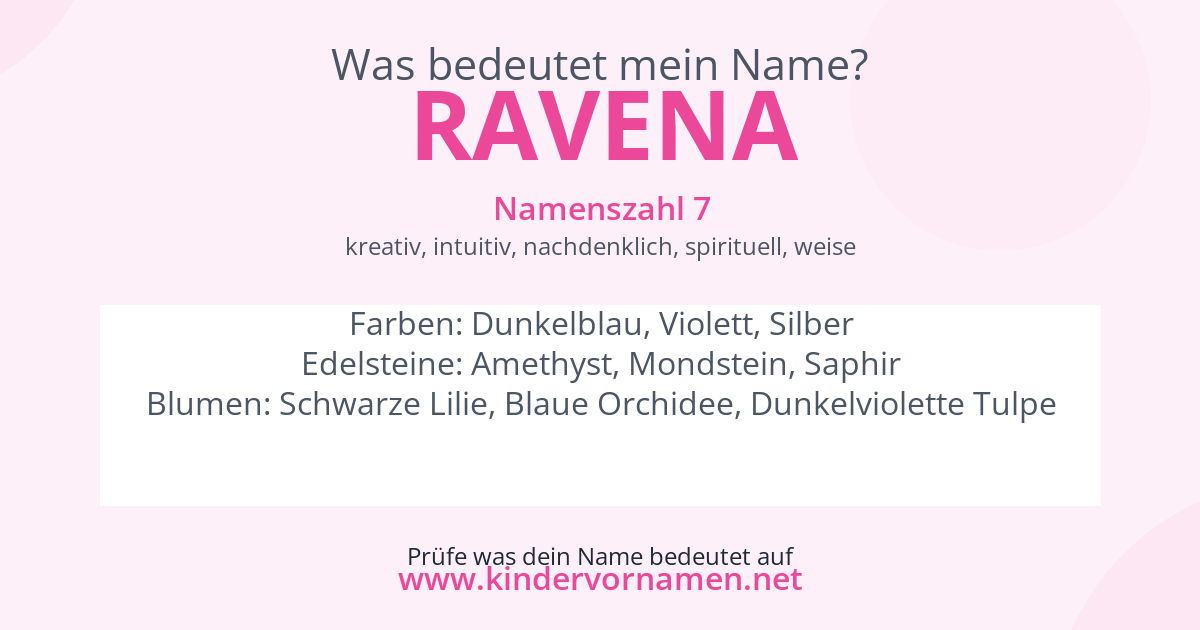 Was bedeutet der Name Ravena?
