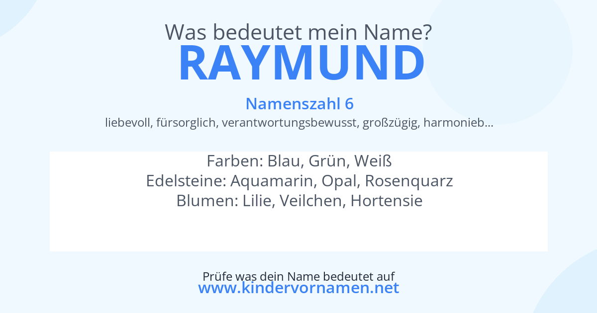 Was bedeutet der Name Raymund?