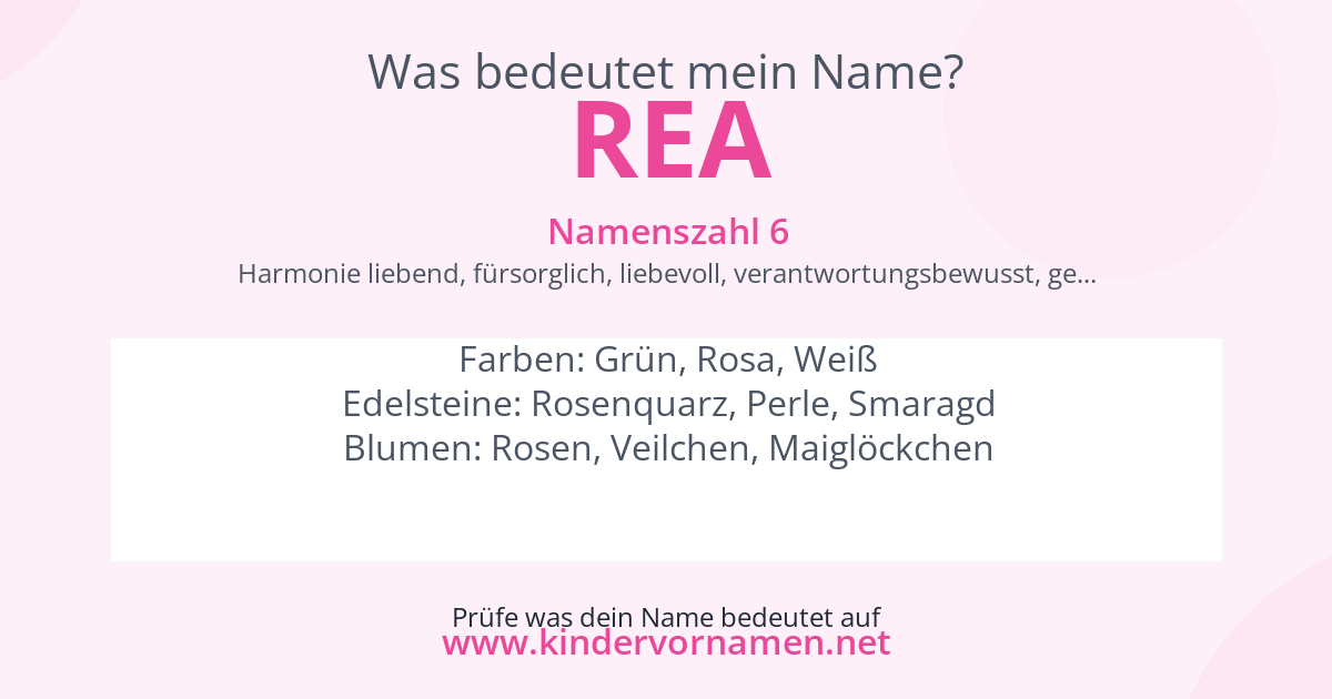 Was bedeutet der Name Rea?
