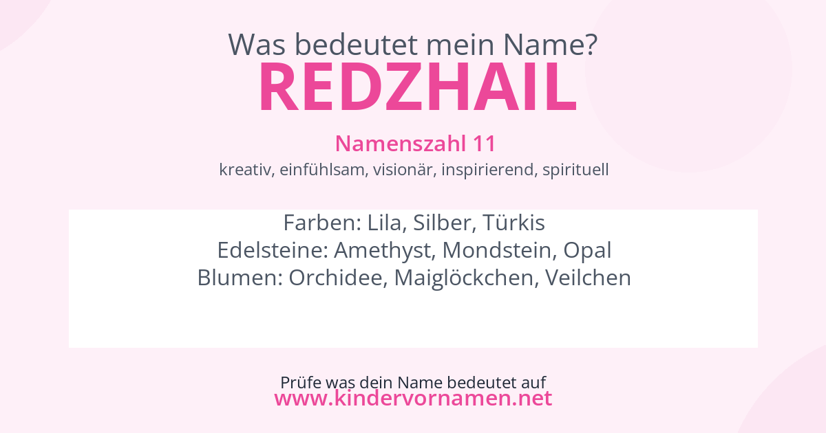Was bedeutet der Name Redzhail?