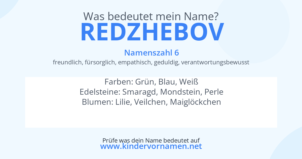 Was bedeutet der Name Redzhebov?