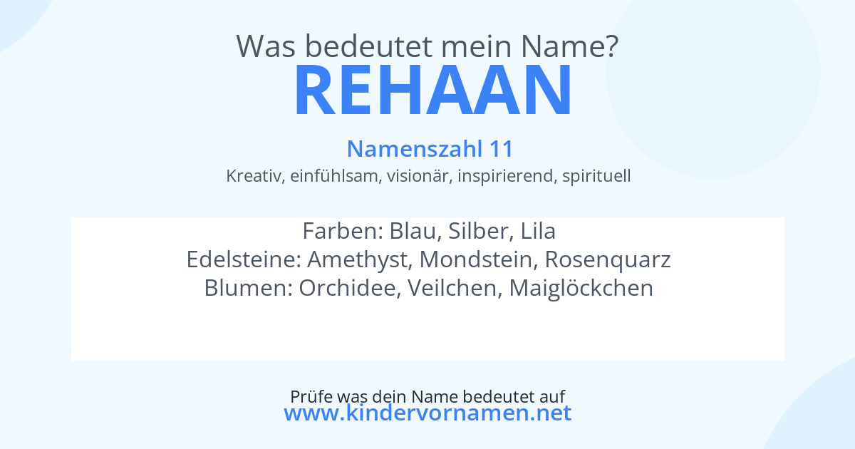 Was bedeutet der Name Rehaan?