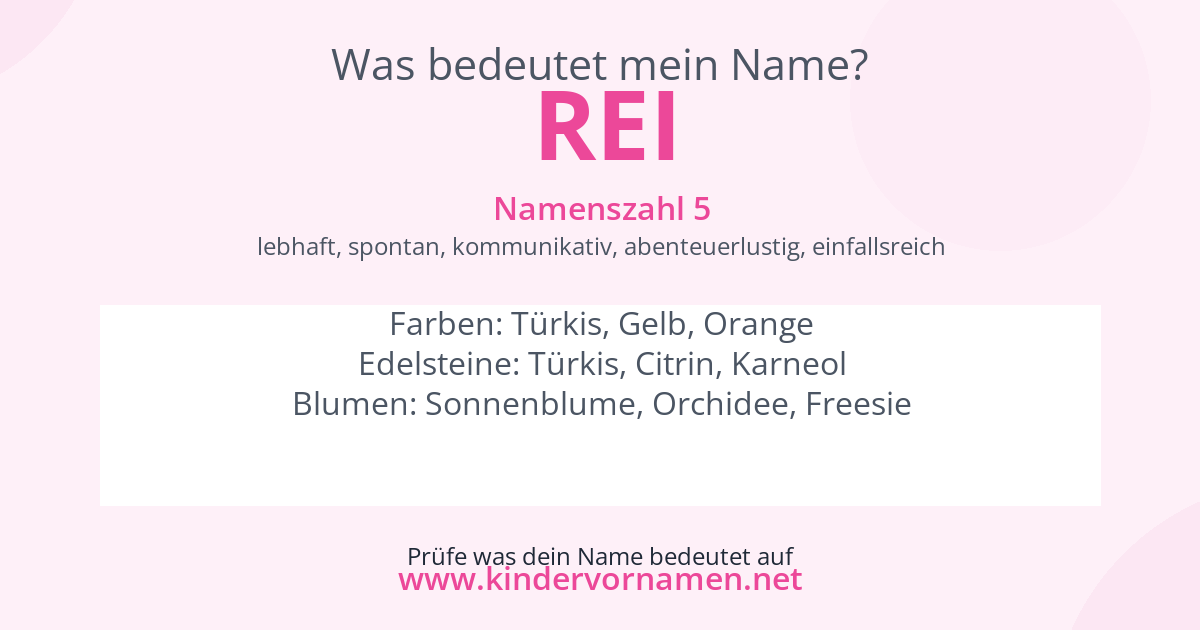 Was bedeutet der Name Rei?