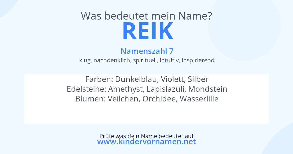 Was bedeutet der Name Reik?