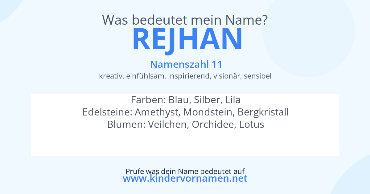 Was bedeutet der Name Rejhan?