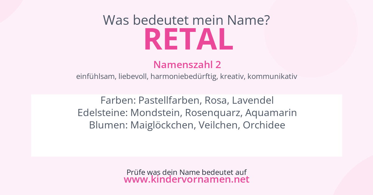Was bedeutet der Name Retal?