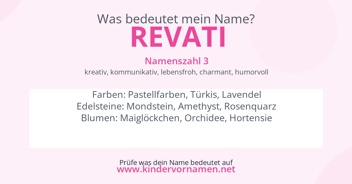 Was bedeutet der Name Revati?