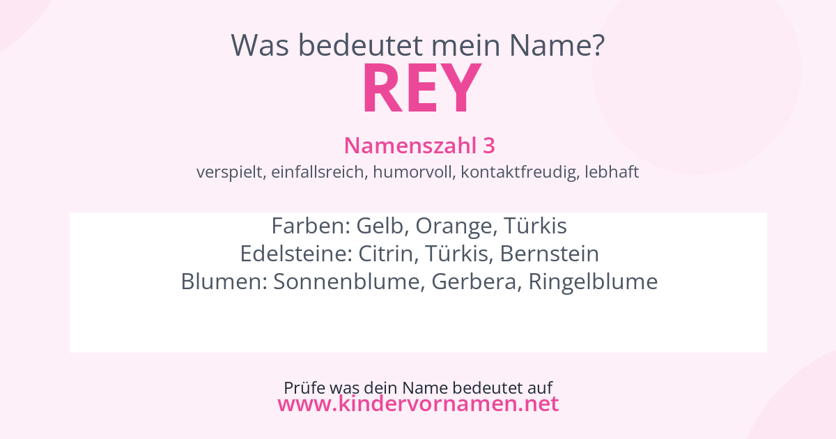 Was bedeutet der Name Rey?