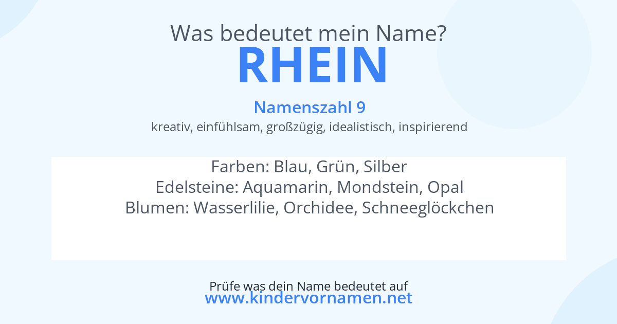 Was bedeutet der Name Rhein?