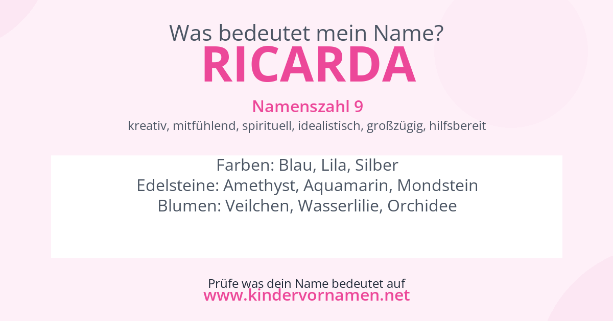 Was bedeutet der Name Ricarda?