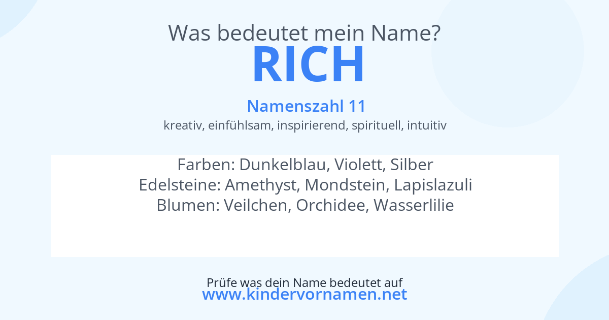 Was bedeutet der Name Rich?